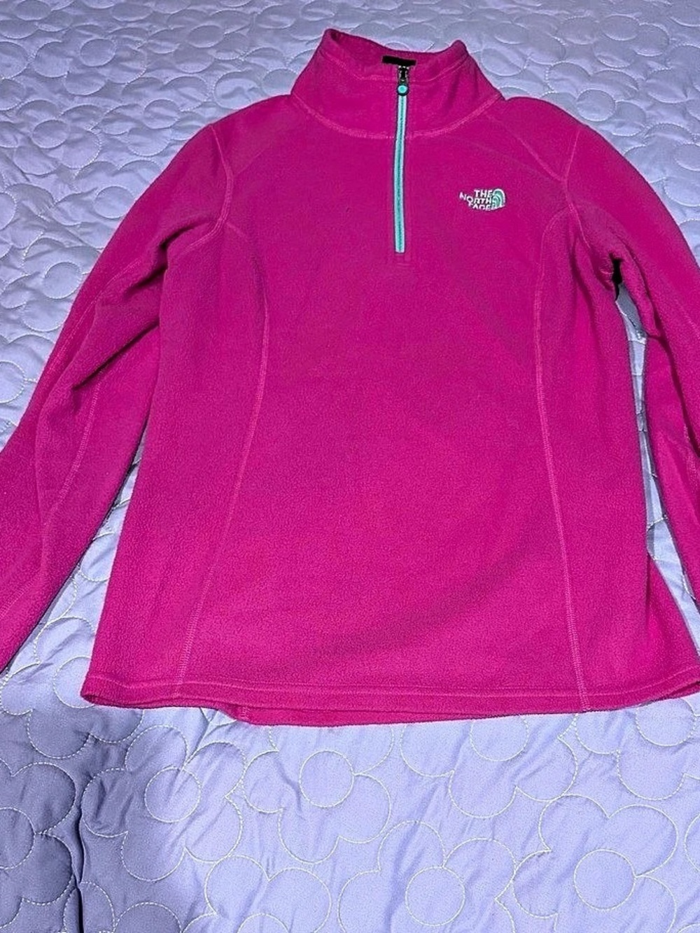 The North Face TKA 100 Glacier 1/4 Zip Fleece Pullover Pink Fleece Pullover